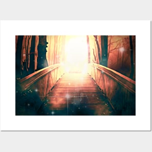 Light In Dark Forest Posters and Art